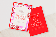 Floral Invitation Canva Template, an Invitation Template by LePosey Studio (Thumbnail 1 of 6)