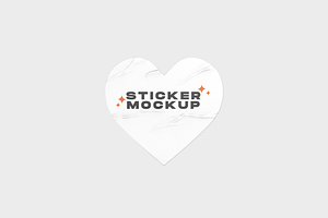 Glued Sticker Mockup, a Merchandise Mockup by Mockupdaddy
