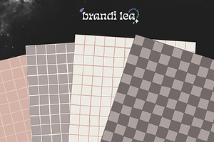 Neutral Grid & Checker Pattern Set