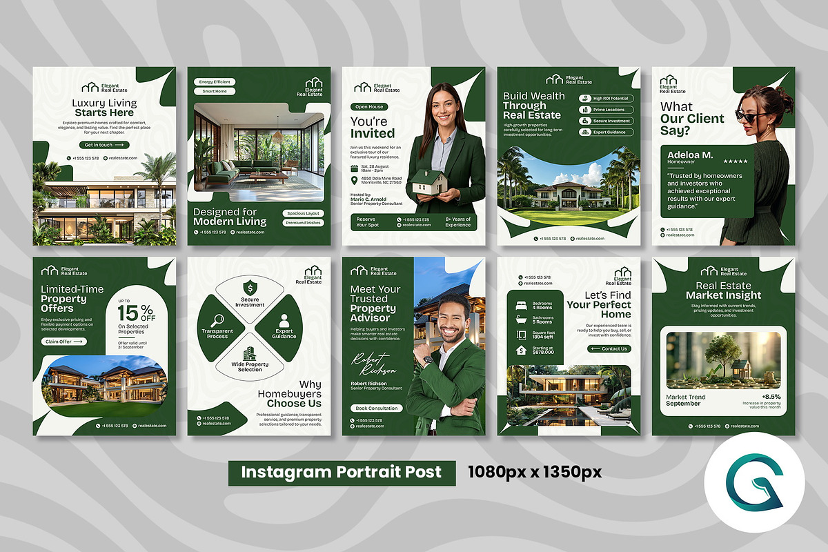 Real Estate Social Media Template, a Social Media Template by Geelator Studio (Photo 2 of 4)