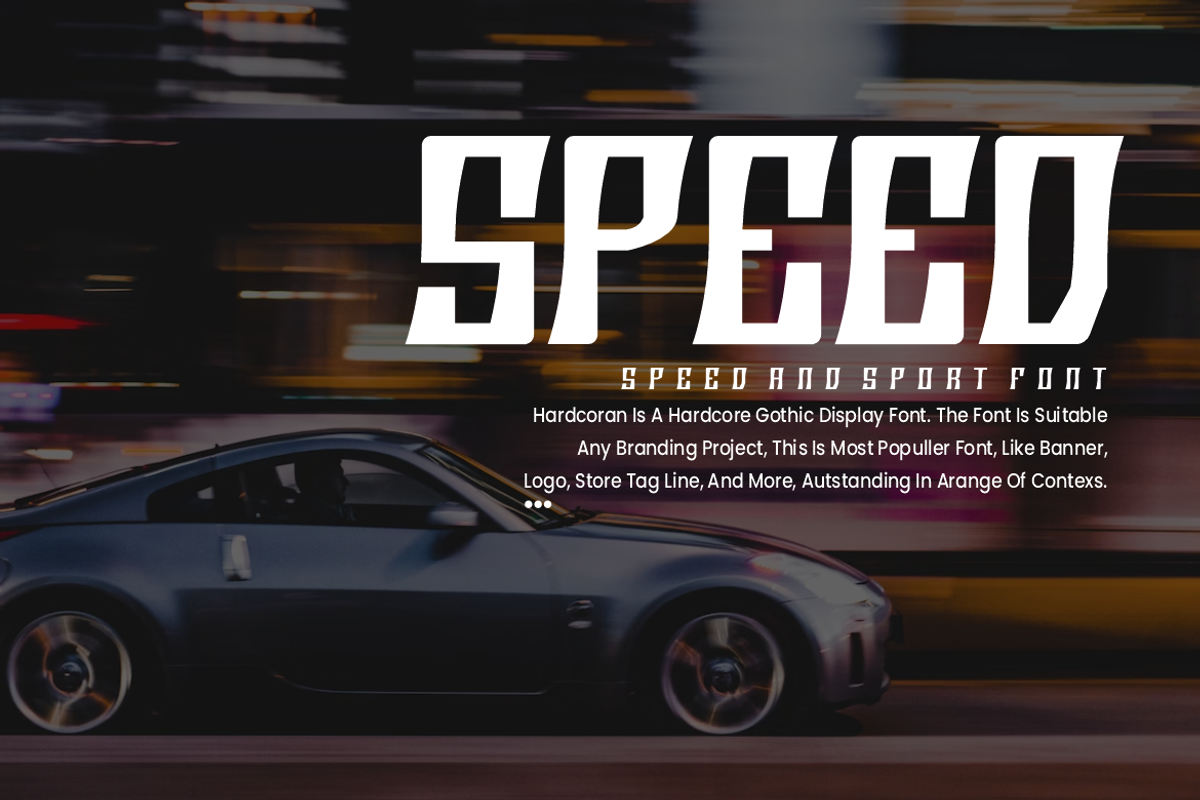 Sogeraz - Racing & Speed Font, a Sans Serif Font by QR Design Studio (Photo 2 of 6)