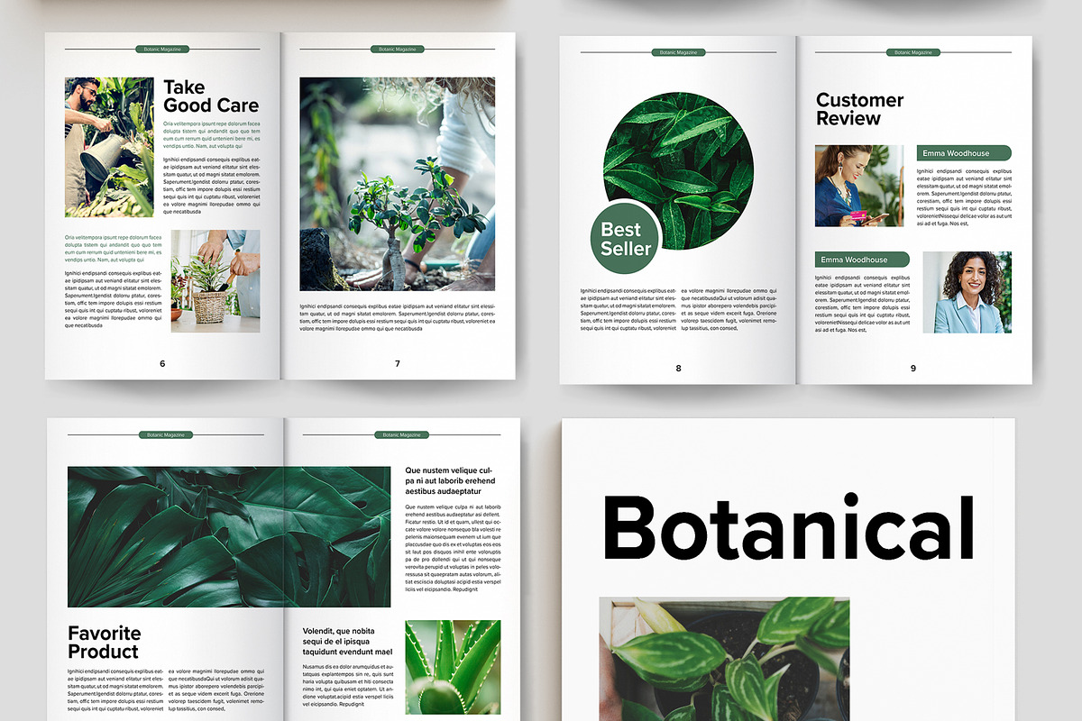 Botanical Magazine Design Template