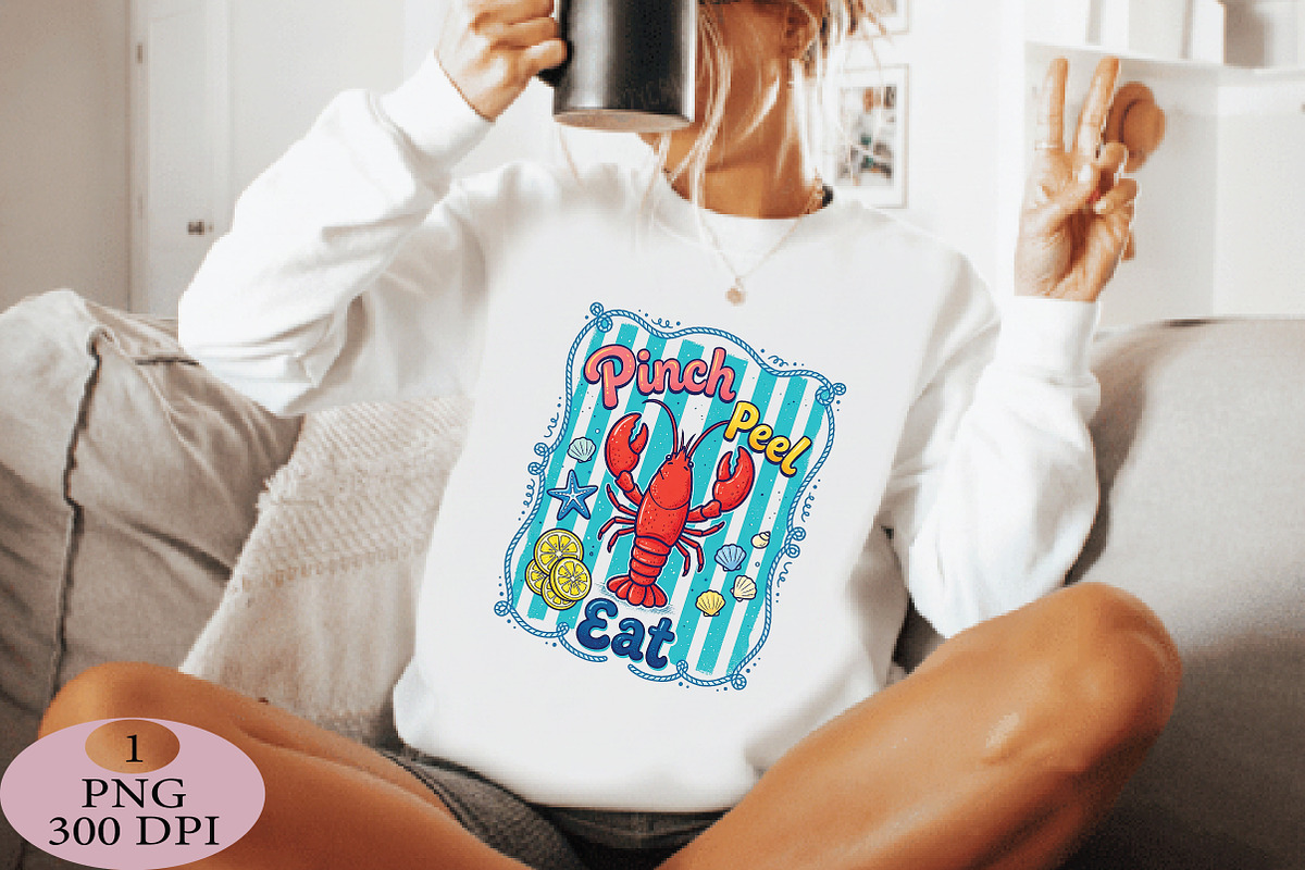 Pinch Peel Eat Lobster Summer PNG, an Illustration by Daily.Designs (Photo 5 of 5)