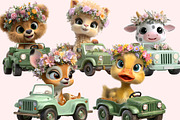 Baby Animals Clipart PNG Bundle, a Graphic by M9 Design (Thumbnail 2 of 7)