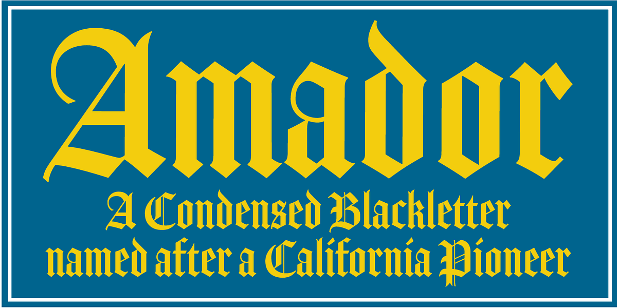 Amador, a Blackletter Font by Parkinson Type Design