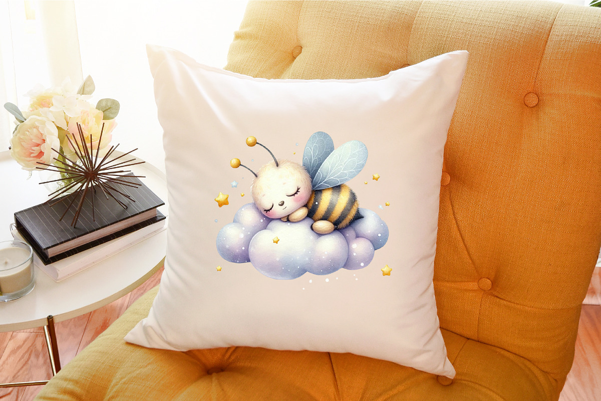 Watercolor Summer Cute Bee Clipart, an Illustration by Sublimation Artist (Photo 6 of 6)