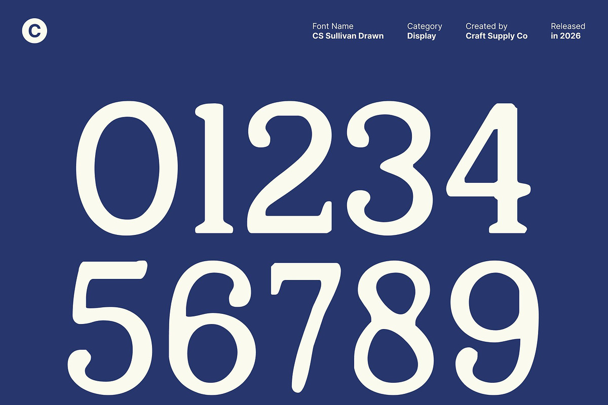 CS Sullivan Drawn, a Serif Font by Craft Supply Co. (Photo 3 of 8)