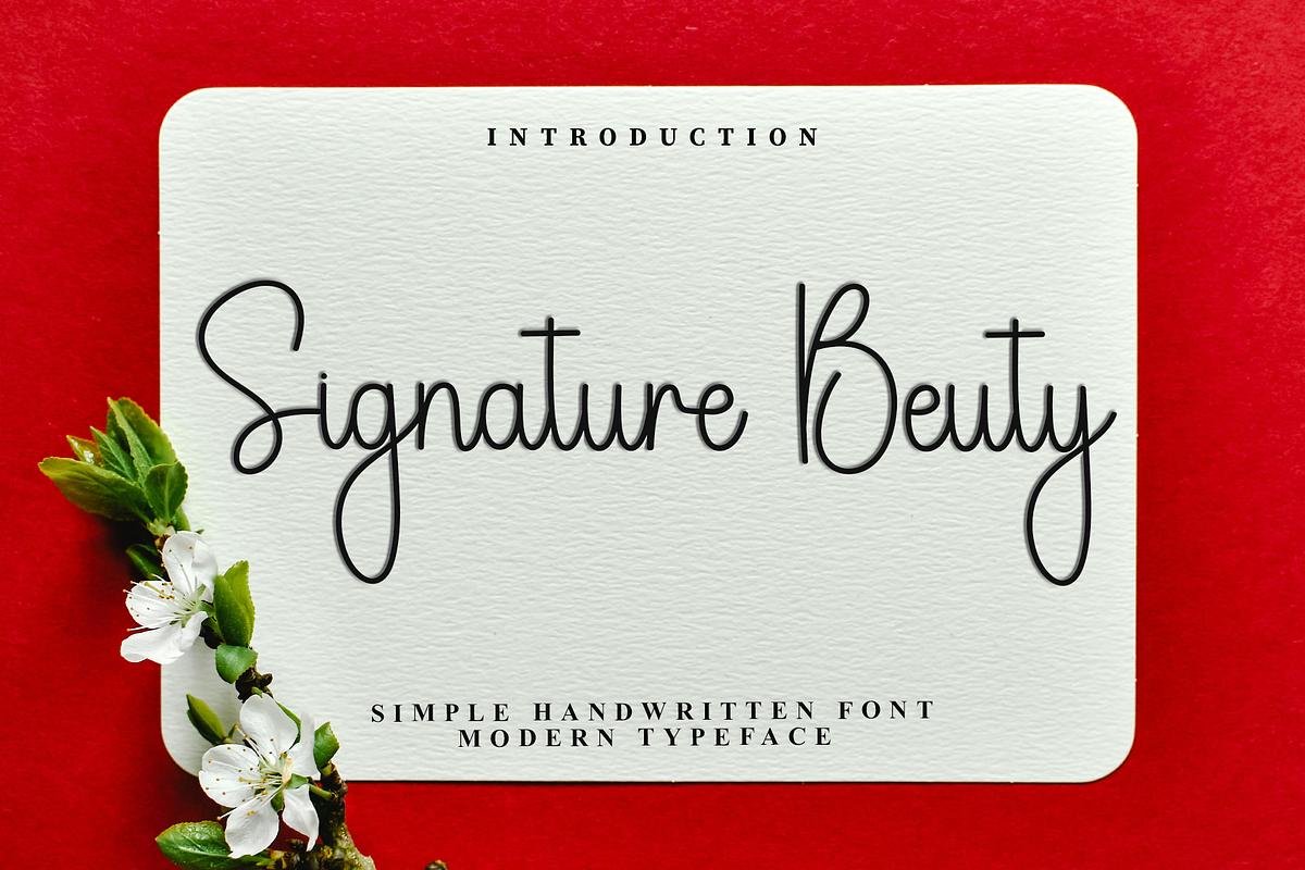 Signature Beauty, a Handwritten Font by FreshTypeINK (Photo 1 of 8)