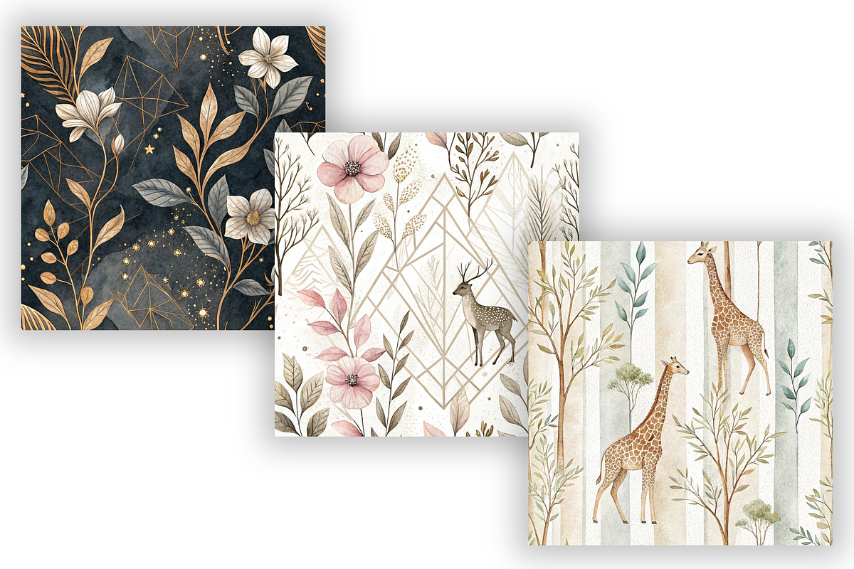 Quiet Luxury Digital Paper Pack, a Pattern Graphic by FloridPrintables (Photo 3 of 9)
