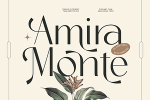 Amira Monte Elegant Display Font, a Sans Serif Font by timelesstype.co