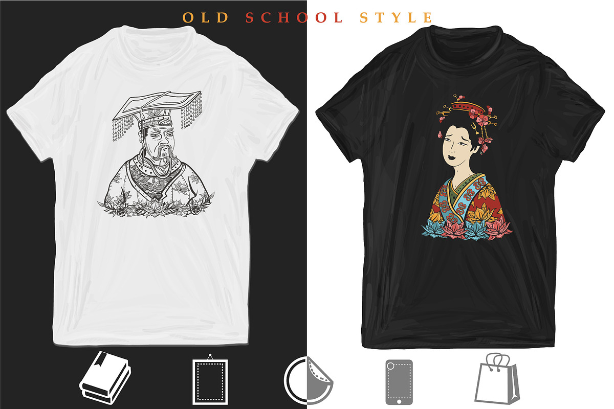 China old school tattoo, a Background Graphic by intueri (Photo 5 of 7)
