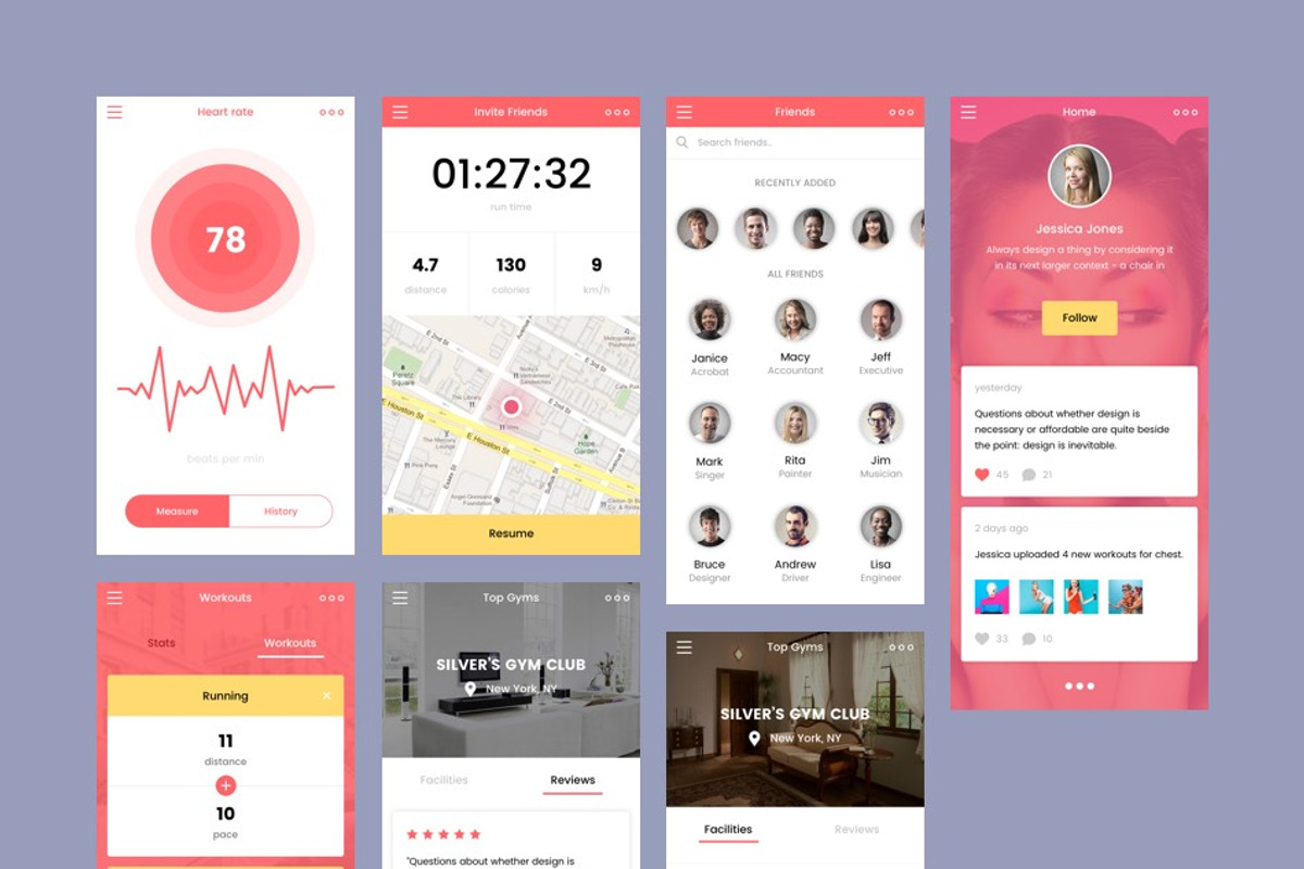 Sportify App UI Kit, an UI Kit Template by Designerbundle (Photo 4 of 5)
