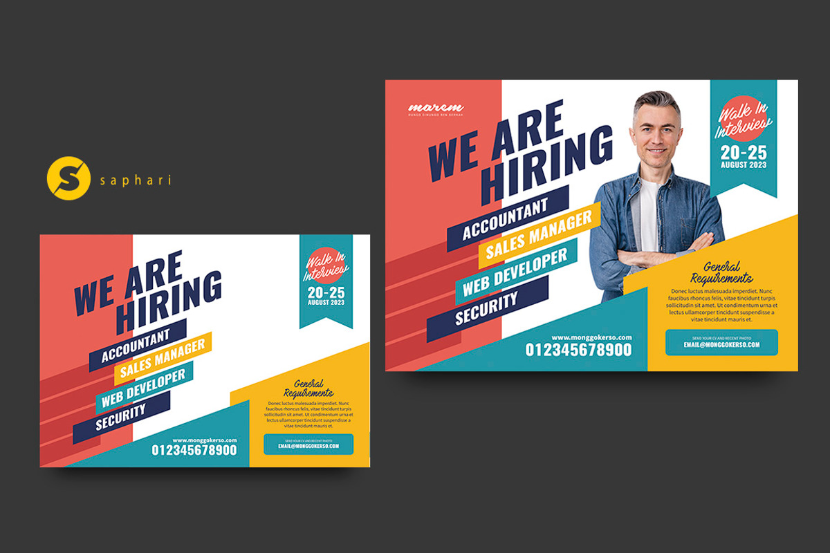 Job Vacancy Flyer Template, a Flyer Template by Saphari (Photo 3 of 3)
