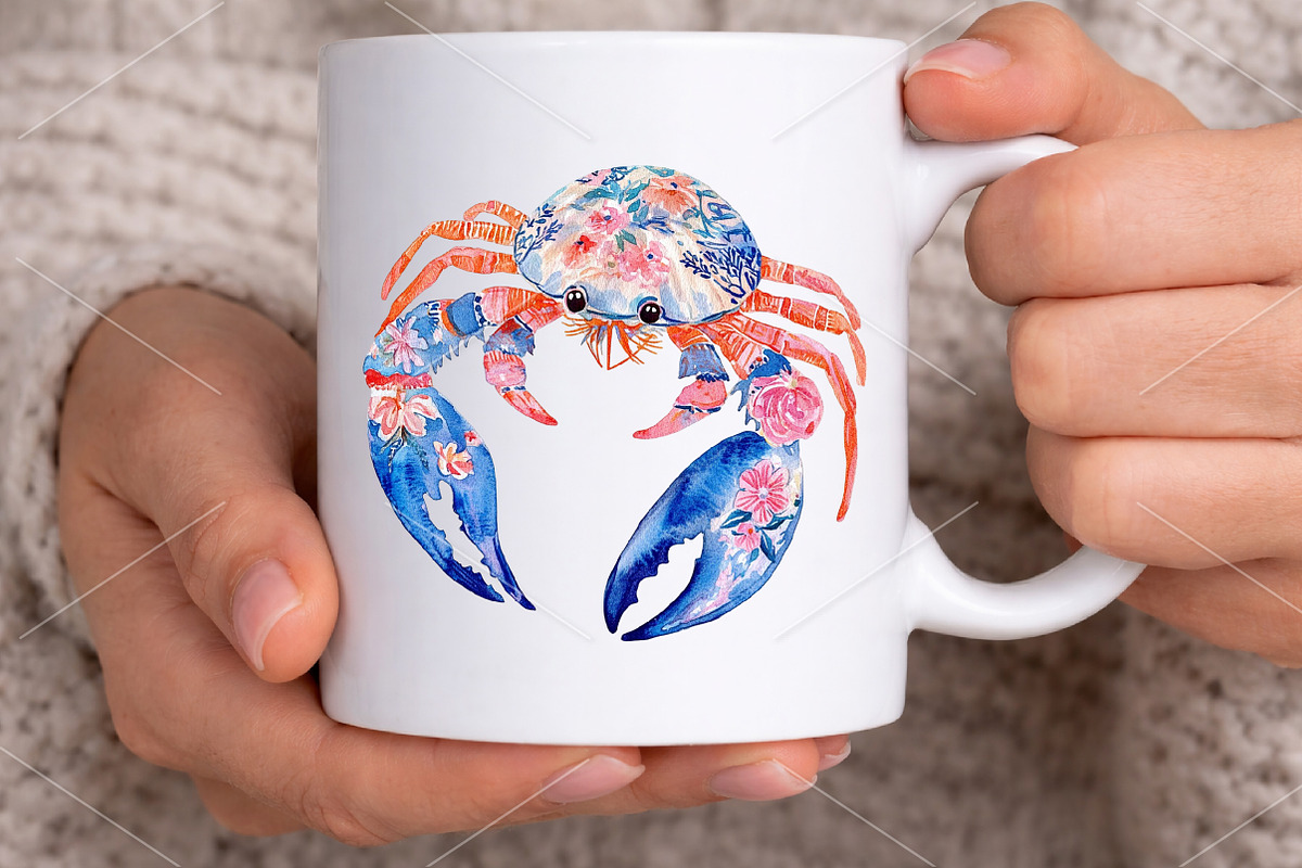 Watercolor Preppy Coastal Clipart, a Seasonal Illustration by Canvas Craft (Photo 6 of 7)