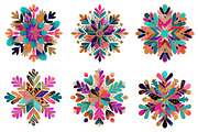 Colorful Glitter Christmas Snowflake, an Illustration by CreationArt (Thumbnail 2 of 5)