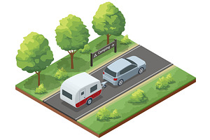 Isometric illustration of a car, a Transportation Illustration by Golden Sikorka
