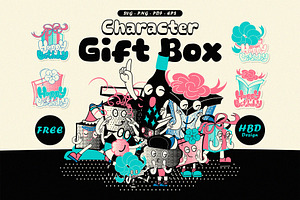 Happy Birthday Gift Box Characters, a Graphic by 159room.studio