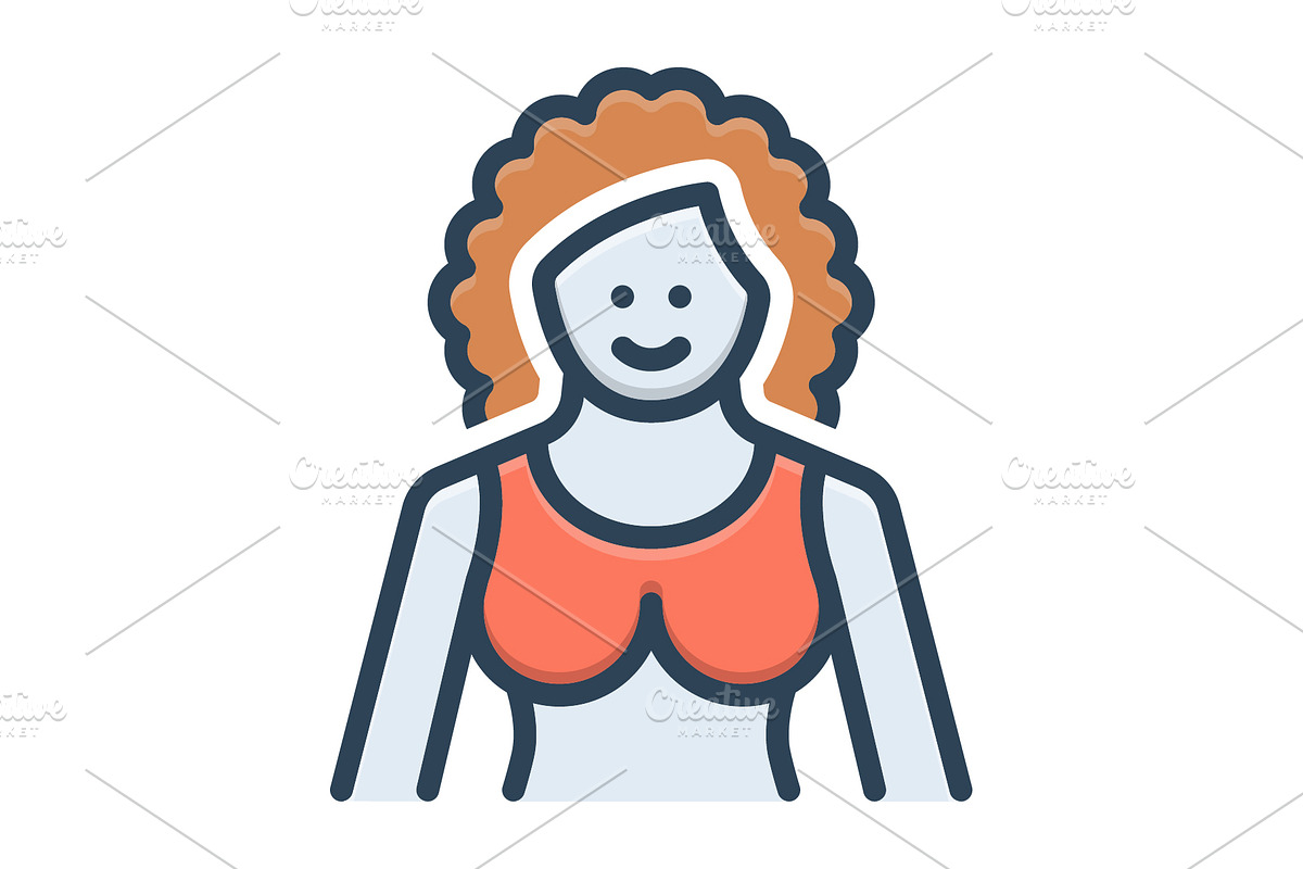 Female dame color icon, a Duotone Icon by Creative priyanka
