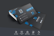 Dark Rounded Business Card In Dark, a Business Card Template by infobrother.com (Thumbnail 1 of 5)