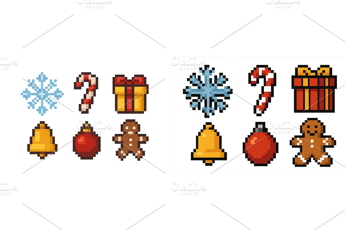 Colorful pixel art depicting holiday, an Object Illustration by ZinetroN
