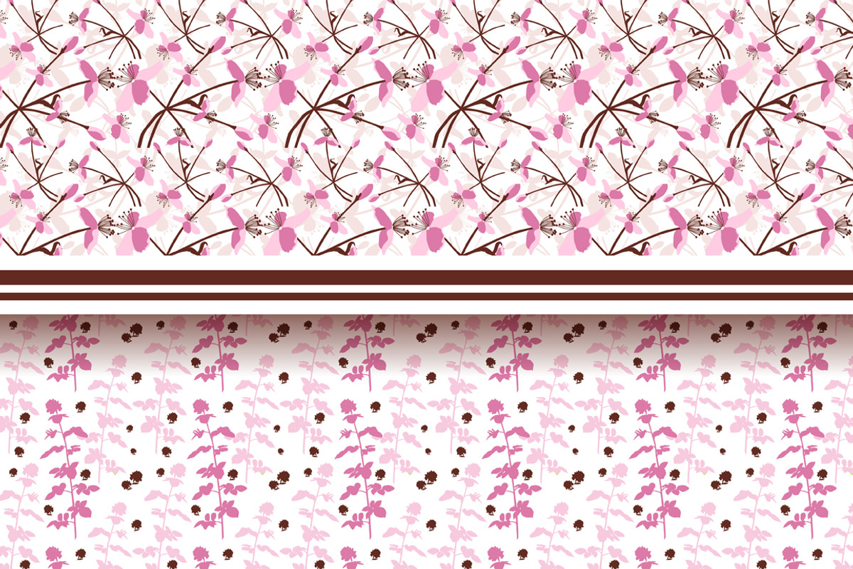 14 Pink Floral Patterns Set preview 3