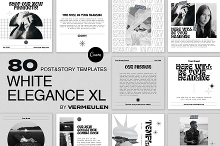 Instagram Social Media CANVA White, a Social Media Template by Vermeulen Design Studio