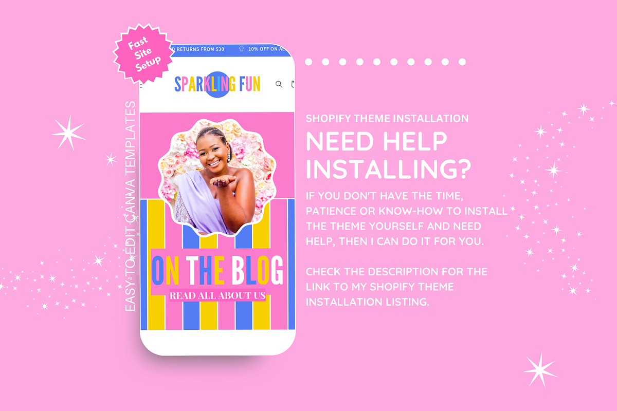 Fun and Colorful Shopify Theme, a Shopify Template by SunshineStudioBoutique (Photo 8 of 9)