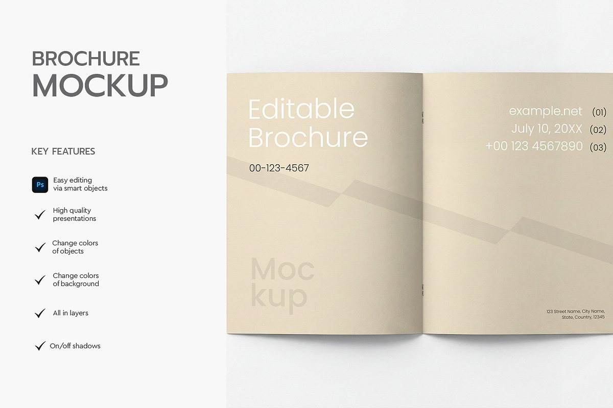 Open Brochure Mockup Template, an Advertising Mockup by graphypix (Photo 2 of 4)