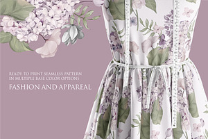 Lilac Seamless Pattern And Graphic