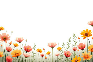 Wild Meadow Flowers With White Text, a Photo by LOGOCREATIVE