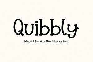 Quibbly – Playful Handwritten Font, a Handwritten Font by Wow Magic
