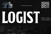 Logist – A Modern Logo Brand Font, a Serif Font by overlaytemplates (Thumbnail 1 of 5)