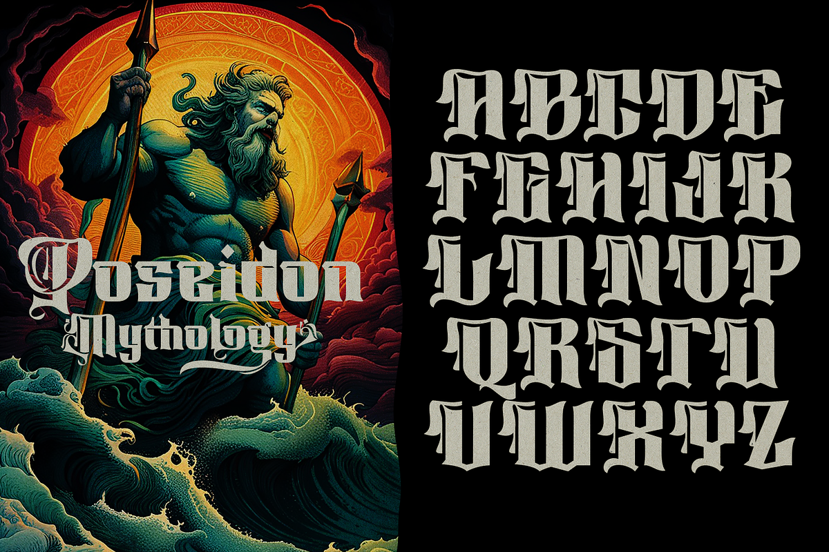 Helarctos Antique Font, a Blackletter Font by TypeClassHeroes (Photo 3 of 15)