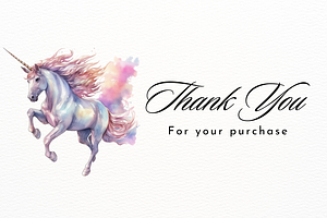 Magical Unicorn Watercolor Clipart