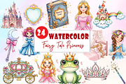 Fairy Tale Princess Clipart, an Illustration by Watercolor design (Thumbnail 1 of 6)