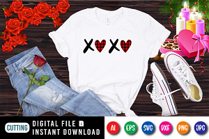 XO XO Happy Valentine Shirt SVG