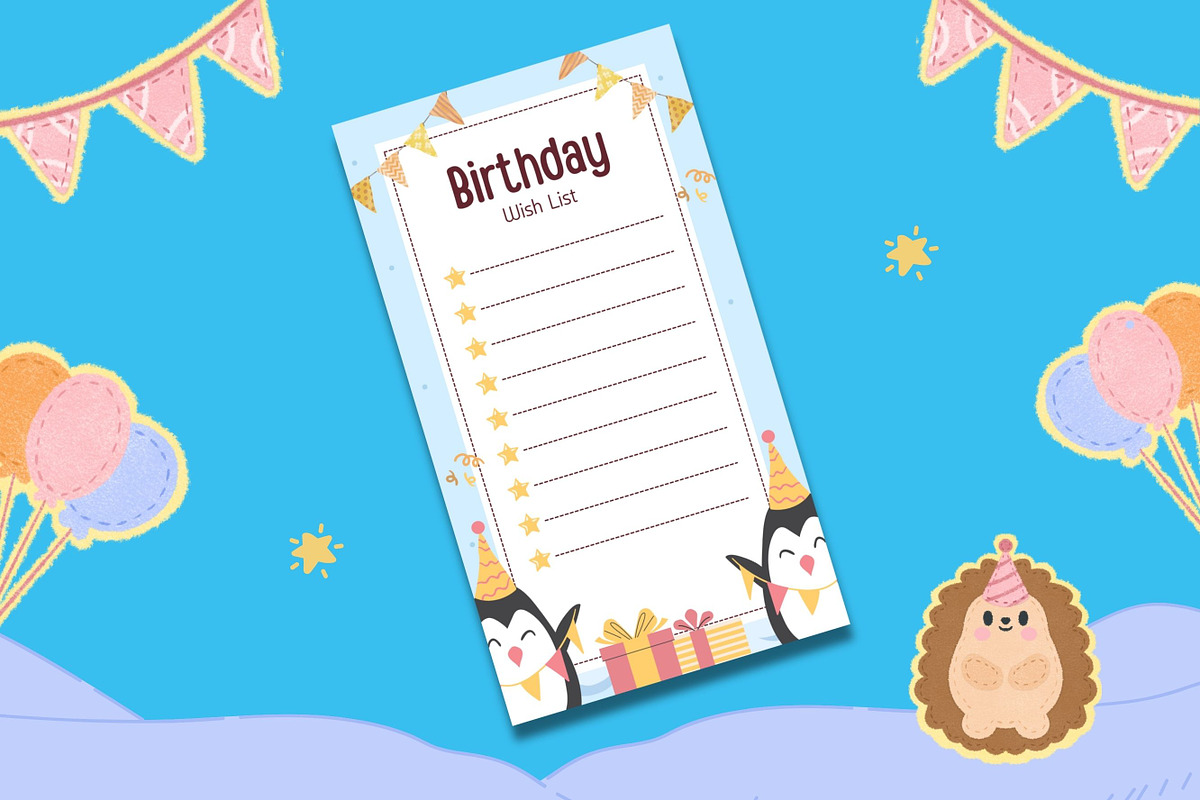 Cute Happy Birthday Wish List, a Templates & Theme by TemplateCastleStore (Photo 6 of 9)