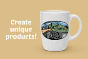 view of the mountain from inside car, an Illustration by gunaonedesign (Thumbnail 2 of 4)