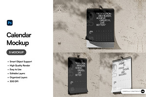 Calendar Mockup, a Merchandise Mockup by SLAB! Design