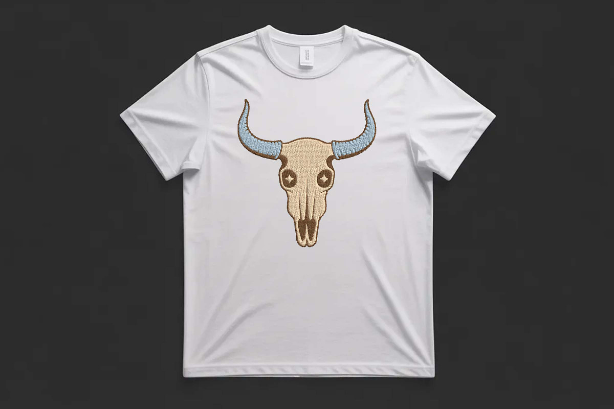 Boho Bull Skull Machine Embroidery, a Decorative Illustration by Purpose Ekbal (Photo 3 of 3)