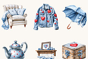 Black Mature Denim Love Clipart, a Person Illustration by BusyDaydesign (Thumbnail 5 of 9)