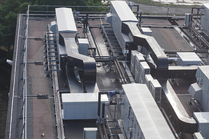 heating ventilation and air conditioning plant on roof