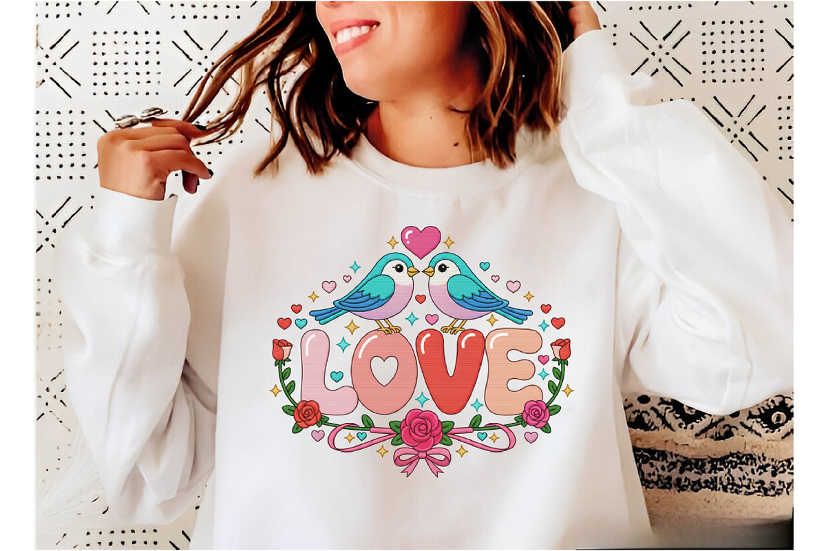 Cute Love Birds Sublimation PNG, an Illustration by Designking (Photo 5 of 6)