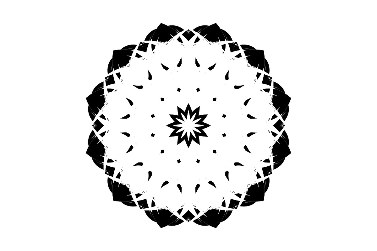 Black White Mandala Illustration Set, a Decorative Illustration by NJ Himel (Photo 92 of 101)