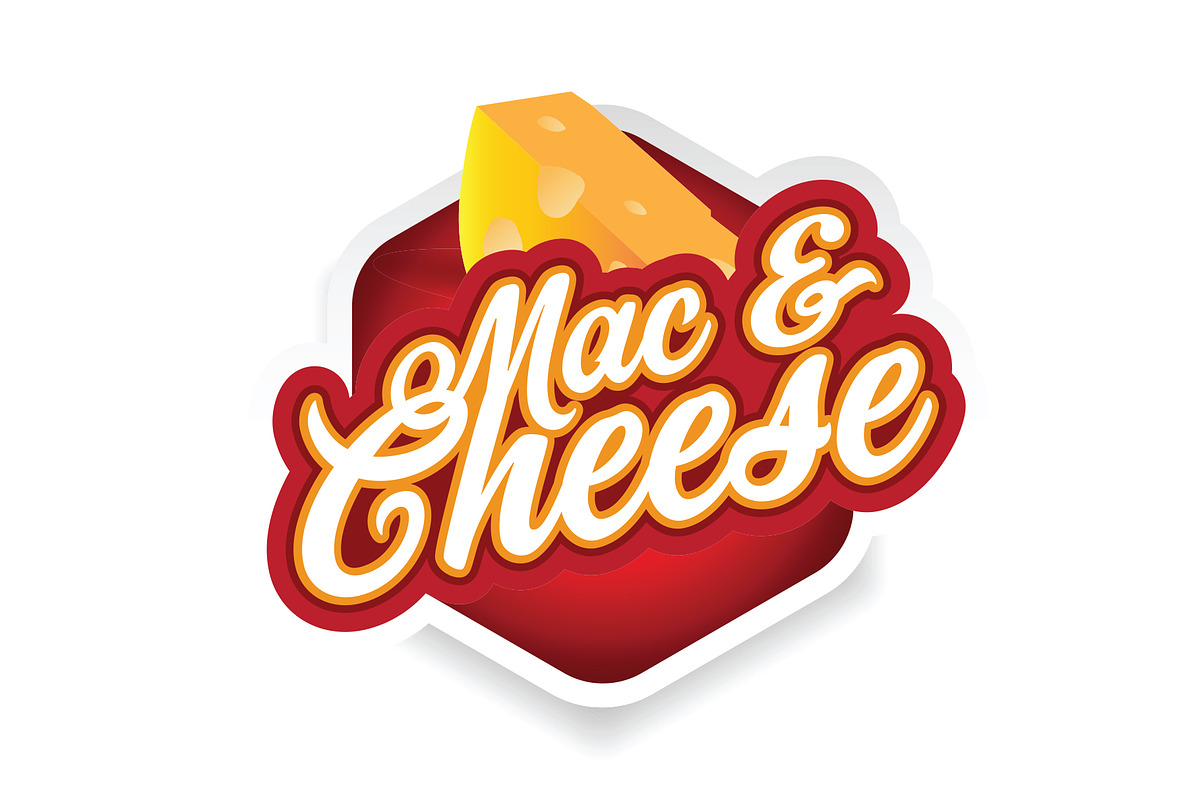 Macaroni and cheese sign vintage, a Branding & Logo Template by Lin´s
