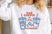 Iced Coffee Sunshine PNG, Summer, a Seasonal Illustration by designcity5 (Thumbnail 2 of 4)