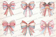 Pastel Kawaii Christmas Bow Clipart, an Illustration by DreamCafeArt (Thumbnail 5 of 8)