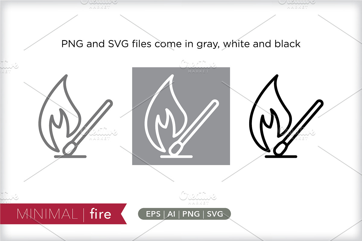 Minimal fire icons, an Outline Icon by Picture Window (Photo 2 of 5)