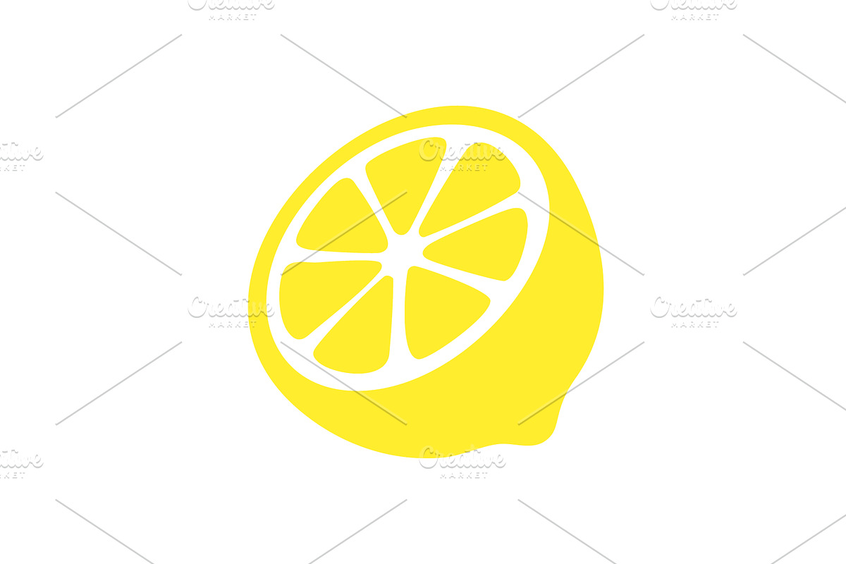 Cut lemon half showing juicy, a Food Illustration by GraphiShop