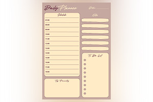 Daily Planner Sheet Design -26